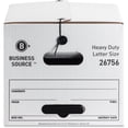 thumbnail image 6 of Business Source Heavy Duty Letter Size Storage Box - External Dimensions: 12" Width X 24" Depth X 10"height - Media Size Supported: Letter - String/button Tie Closure - Medium Duty - Stackable -, 6 of 8