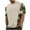 Khaki, variant on ZCFZJW Mens Workout T-Shirts Casual Camo Patchwork Short Sleeve Round Neck Graphic Shirts Trendy Regular Fit Cotton Pullover Tops Red XXL
