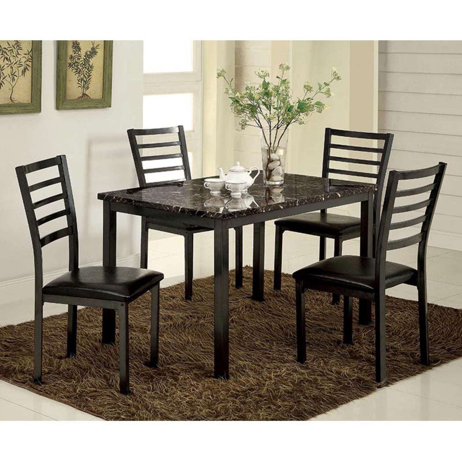 Furniture of America Katzman 48 in. Dining Table 5 Piece Set