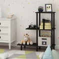 thumbnail image 2 of Pemberly Row Turn-N-Tube Engineered Wood 3-Tier Tall Sofa Side Table in Espresso, 2 of 6