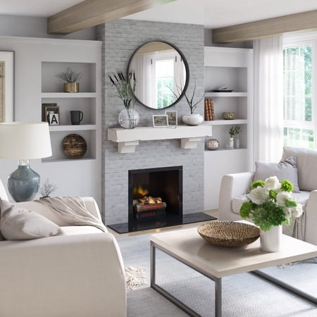 48  Mantel Shelf with Purposeful Distressing and Optional Corbels  Veneer
