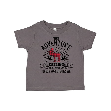 

Inktastic Pigeon Forge Tennessee The Adventure is Calling and I Must Go Gift Toddler Boy or Toddler Girl T-Shirt