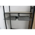 thumbnail image 5 of TUHOME Pull Out Trousers Rack 18 Arms Black Clothes Organizer stainless steel, 5 of 7