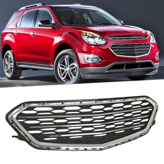 Chrome Front Middle Grille Grill Fit for Chevrolet Equinox 2016-2017