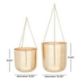 thumbnail image 4 of CosmoLiving by Cosmopolitan 9", 11"H Round Gold Metal Hanging Dome Wall Planter with Chain (2 Count), 4 of 9