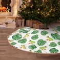 thumbnail image 5 of KLL Christmas Tree Skirt,Party Decorations Farmhouse for Christmas Decorations Holiday Party 48" -Frogs And Tropical Leaves, 5 of 6