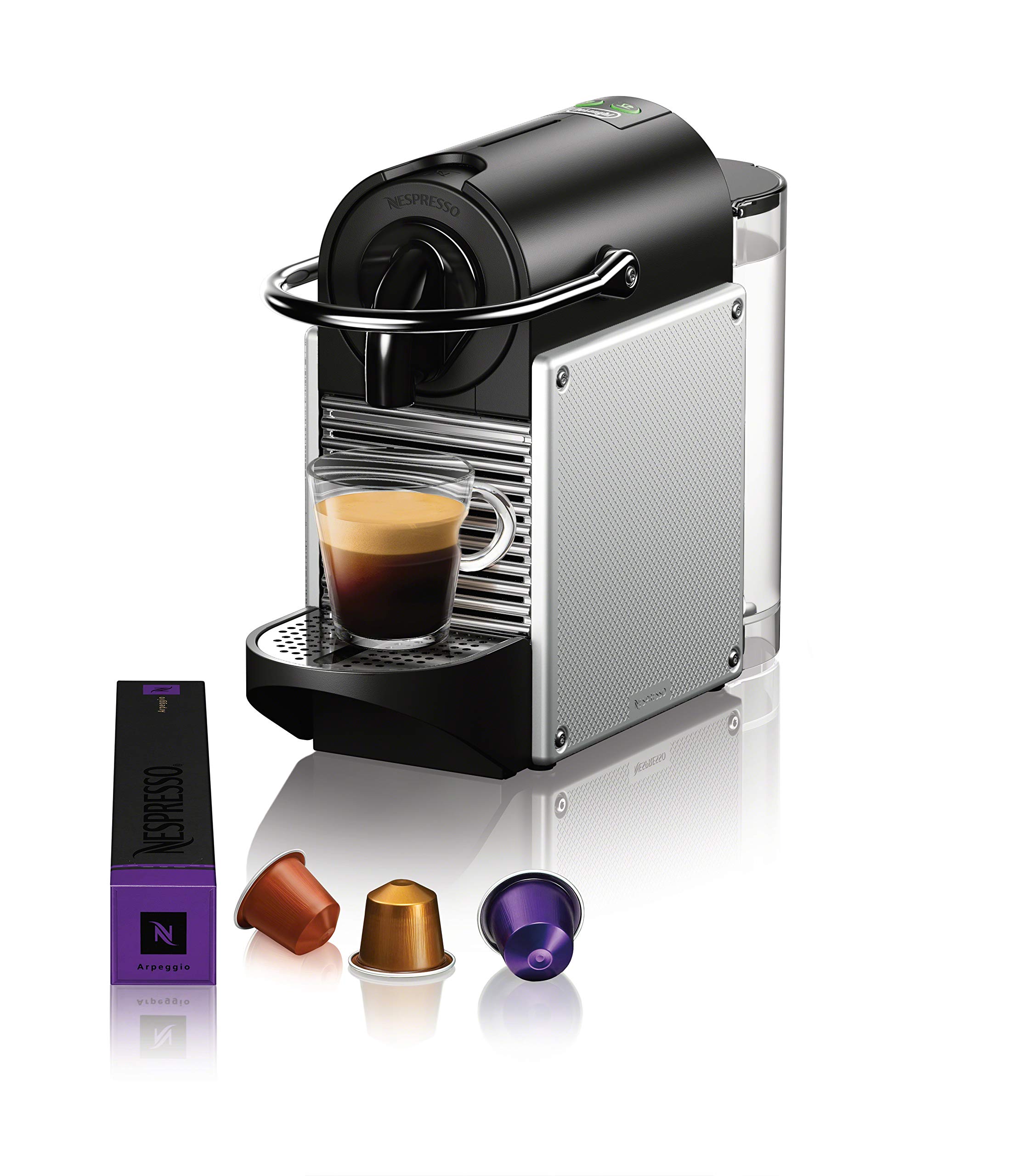 Nespresso by De'Longhi Pixie Single-Serve Espresso Machine with Simplified Water Tank in Aluminum and Aeroccino Milk Frother in Black - image 2 of 4