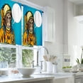 thumbnail image 2 of LALILO Kitchen Curtains and Valances Set of 3 36" Astronaut Window Treatment Tiers for Window Decor, 2 of 5