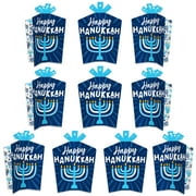 Big Dot of Happiness Hanukkah Menorah - Table Decorations - Chanukah Holiday Party Fold and Flare Centerpieces - 10 Count
