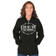 thumbnail image 4 of Country Strong Logo Western Cowboy Zip Up Hoodie Men's Women's Brisco Brands M, 4 of 5