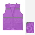 thumbnail image 4 of Teyfeniy Safety Vests for Kids Teens Reflective High Visibility Mesh Cargo Jackets with Pockets Breathable Zip up V Neck Lightweight Vests for Running Cycling School Zones Night Play, 4 of 9