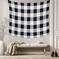 thumbnail image 5 of Vintage Farmhouse Tapestry for Bedroom Wall Hanging Tapestry, Black and White Checkered Ceiling Backdrop Tapestries Poster Blanket Wall Decor for Teens Room Living Room Dorm 59" x 90", 5 of 8