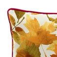 thumbnail image 2 of Jordan Manufacturing Orange Pumpkin Rectangular and Multicolor Leaves Square 2 Piece Autumn Outdoor Throw Pillow Set, 2 of 11