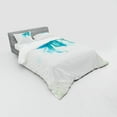 thumbnail image 3 of Abstract Duvet Cover Set, Big Single Abstract Blue Shades Ombre Flowers Artwork, Bedding Set with Shams and Fitted Sheet, 3 Sizes, by Ambesonne, 3 of 3