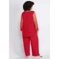 thumbnail image 2 of Catherines Women's Plus Size 2-Piece Beaded Mesh Sleeve Pant Suit, 2 of 4