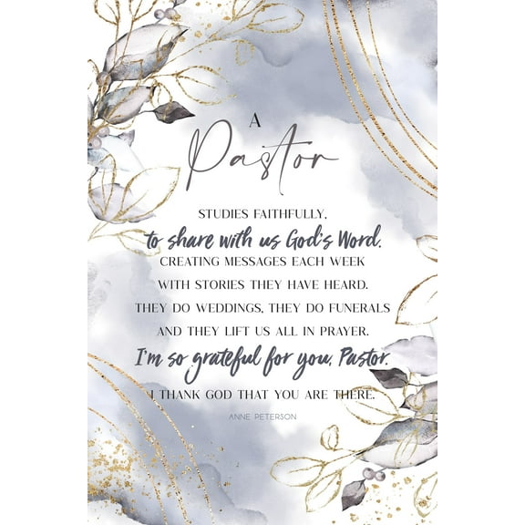 DEXSA A Pastor Inspirational Wood Plaque 6 inches x 9 inches