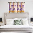 thumbnail image 3 of Purple Spring Floral Kitchen Curtains Window Panels, Thin Line Farmhouse Modern Abstract Art Insulated Window Treatment Curtain, Grommet Curtains for Bedroom/Living Room/Bathroom, 2 Piece 42"Wx54"L, 3 of 8