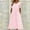 Pink, variant on asdoklhq Long Dresses for Women Summer Fashion Solid Color Pocket Short Sleeve Round-Neck Dress Pink L