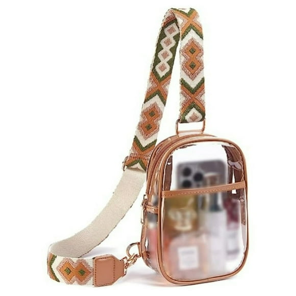 POINTERTECK Clear Crossbody Purse Transparent Crossbody Bag Stylish Waterproof Shoulder Purse for Women Ideal for Concerts Festivals