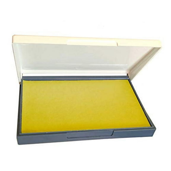 Infusion 1.75" x 2.5" Small Stamp Pad for Rubber Stamps, Your Go to Small-Sized Ink Pad for Bright Color, Even Coverage and Durability (Yellow Stamp Pad)