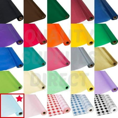 

QSD Light Blue Tablecloth Roll-300 Feet Long (26 Colors) - NO FOLDS or CREASES (SUPER FAST SET UP)