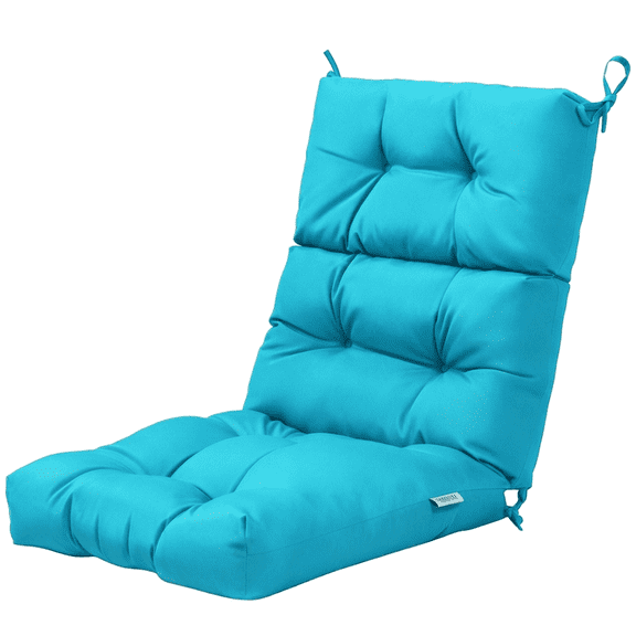 ELLEGNT 1 PCS Outdoor Chair Cushion - Tufted Back Pillow, Patio Seating Pad, Turquoise