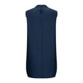 thumbnail image 5 of Women’s Tank Tops for Summer Casual Sleeveless Crew Neck Irregular Fit Slim Solid Color Tank Tops for Going Out Navy M, 5 of 5
