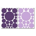 thumbnail image 5 of Purple Polka Dot Wall Decals Girls Room Decor Stickers, Wall Dots Circle Kids Room, Dark & Light Purple (42) Dots-1"-6.5", 5 of 7