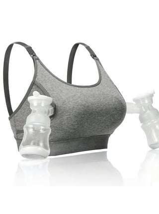 fanshao Maternity Hands Free Pumping Bra Wireless Padded Breastfeeding  Nursing Underwear 