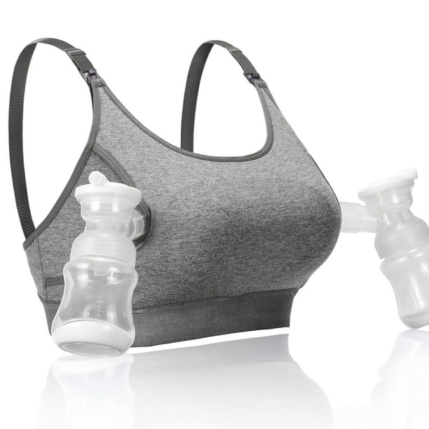 Momcozy Maternity Nursing Bra, Hands Free Pumping Bra, Maternity Breastfeeding Bras Suitable for
