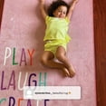 thumbnail image 6 of Delta Children Kids Play/Laugh/Create Rectangle Area Rug, 39-Inch x 59-Inch, Pink, 6 of 11