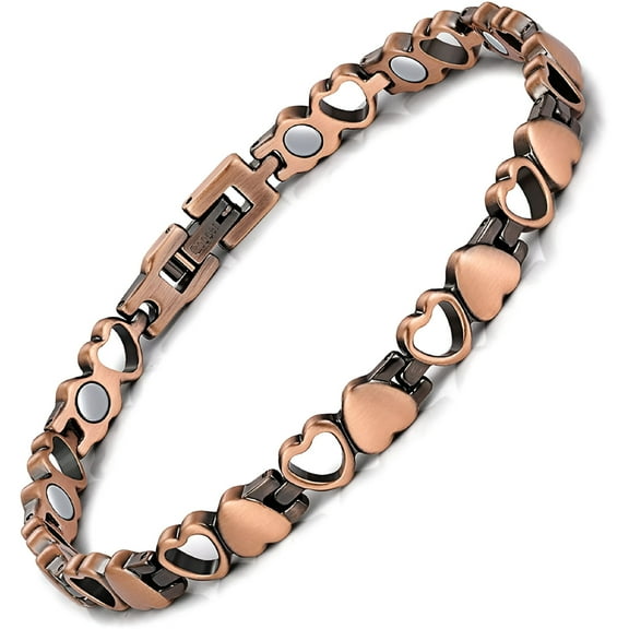 DESIGNICE Pure Copper Bracelets for Women, Ultra Magnetic Bracelets for Women with 3500 Gauss Magnets, Crystal Jewelry Gift