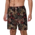 thumbnail image 1 of Balery Hearts and French Bulldog Bañador para hombre, shorts de playa de secado rápido con entrepierna y forro de compresión-Large, 1 of 6