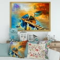 thumbnail image 3 of Boat At The Lake During Evening Glow V 20 in x 12 in Framed Painting Canvas Art Print, by Designart, 3 of 4