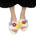 thumbnail image 3 of Vedolay House Slippers Comfy Breathable House Shoes Indoor And Bedroom Shoes White,41, 3 of 5