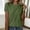 *Army Green, variant on Women's Crew Neck Short Sleeve Ruched T-Shirt,Casual Fitted Solid Basic Top Gray,Women's Plus XXL