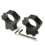 TACFUN 1 Pair 1" Diameter 3/8" 10mm Dovetail Scope Ring Mount with Fixed Pin