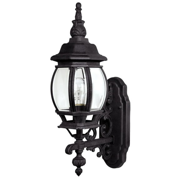 Capital Lighting French Country Black 1 Lamp Wall Mount Outdoor Lantern