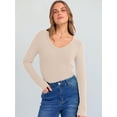 thumbnail image 5 of ANRABESS Long Sleeve Shirts for Women Soft Comfy Ribbed Knit Fitted T-Shirts Casual Trendy Y2K Basic Tops Fall Winter Underscrub Layering Clothes Beige Medium, 5 of 11