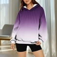 thumbnail image 5 of Ombre Hooded for Womens Fall Fashion Oversized Sweatshirts Cute Y2K Hoodies Pullover Sweaters Juniors Girls Loose Fit Comfy Hoodie Jacket Going Out Workout Hoody Sweatshirt with Pockets, 5 of 7