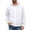 White, variant on IAJDKMEK Men's Full Zip Solid Hoodie - Long Sleeve Open Front Sweatshirt for Men, Casual Top with Pockets, Comfortable Sweatshirt Jacket