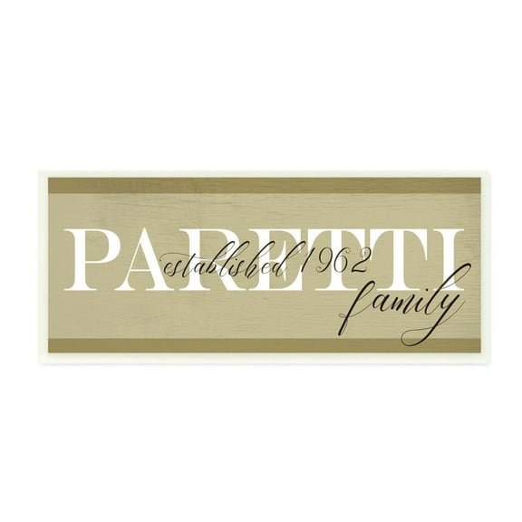 Stupell Industries Family Year Established Home Performing Arts Painting Unframed Art Print Wall Art, 7 x 17