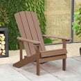 thumbnail image 4 of Cozyhom Big Easy Outdoor Wooden Adirondack Chair, Adirondack Patio Chairs, Weather Resistant For Patio Deck Garden Backyard, Brown, 4 of 10
