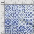 thumbnail image 2 of oneOone Cotton Flex Blue Fabric Floral Quilting Supplies Print Sewing Fabric By The Yard 40 Inch Wide, 2 of 6