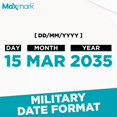 thumbnail image 3 of MaxMark 6000 Military Date Format (DD/MM/YYYY) - Self Inking Date Stamp - Blue, 3 of 5