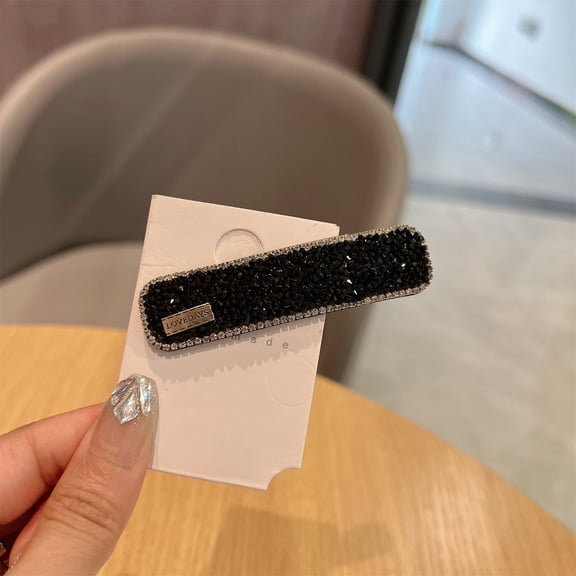 Elegant Barrette Clip - Rhinestone Hair Accessory for Women and Girls, Single Piece, Secure Closure, Sparkling Design, Luxury Barrette, Hair Clip for Special Occasions, Birthday Gi Makeup Organizers