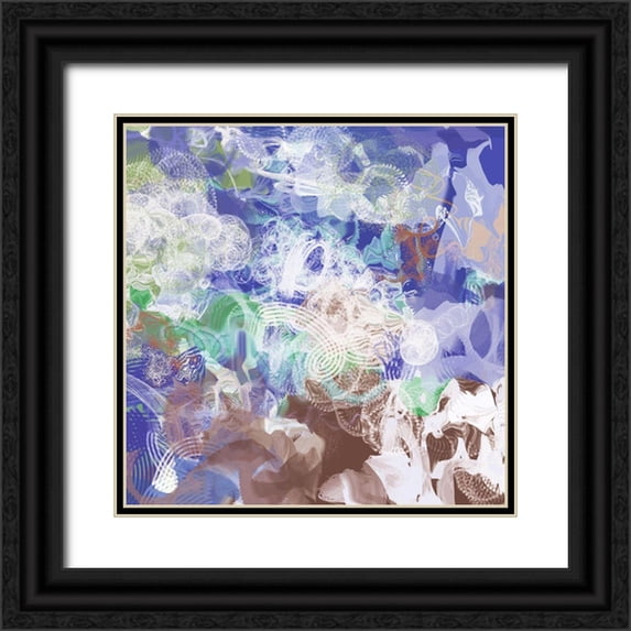 Auda, Christine 15x15 Black Ornate Wood Framed with Double Matting Museum Art Print Titled - Rambunctious I