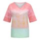 thumbnail image 3 of Blusas de Manga Corta Casuales para las Mujeres con Cuello en V, Top de Poliéster de Moda de Verano para el Uso Diario, 3 of 8