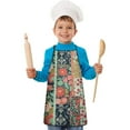 thumbnail image 2 of Pioneer Flower Floral Print Pattern Kids Aprons for Girls and Boys,Adjustable Neck Strap Toddler Aprons for Kids Cooking Baking, 2 of 7