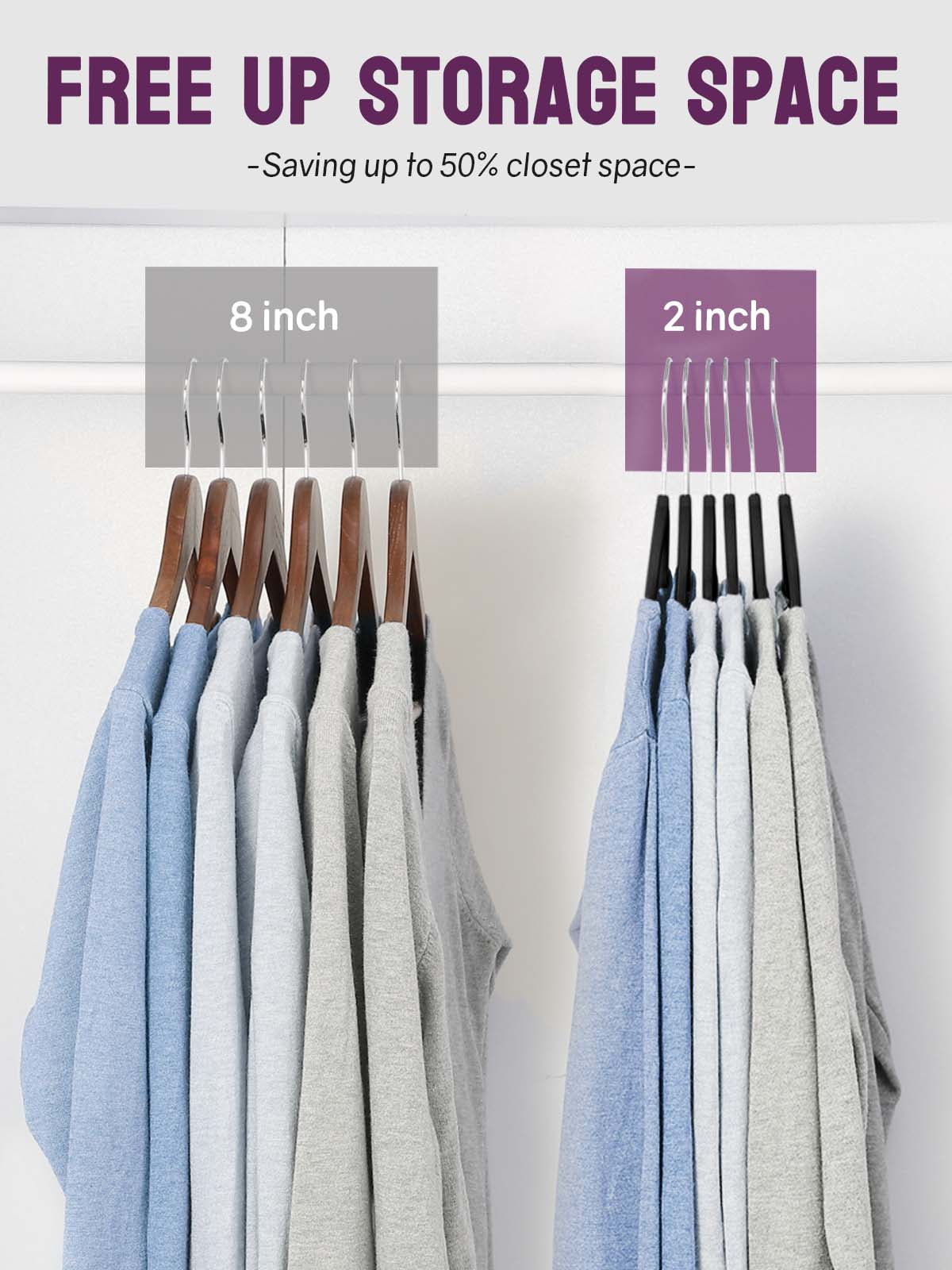 Cozymood Black Velvet Hangers 60 Pack, Premium Clothes Hangers Non-Slip Felt Hangers, Sturdy Black Hangers Heavy Duty Coat Hangers, Durable Suit Hangers for Space Saving,